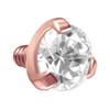 PIERCINGLINE Titanium Screw Attachment with External Thread 0.9 mm Crystal
