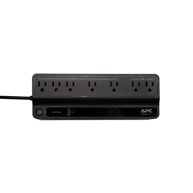 APC Back-UPS 650 Battery Backup and Surge Protector Black (BVN650M1)