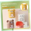 Alipis Kawaii Mini Trash Can with Lid Small Plastic Desktop