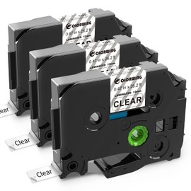 Tz Tape 12mm 0.47 Laminated Clear Replacement for Brother Label Maker Tape Clear TZe-131 TZe131 Black on Clear for Brother P Touch PTD210 PTD400AD PTH110 Label Maker,1/2 inch x 26.2 ft,3-Pack