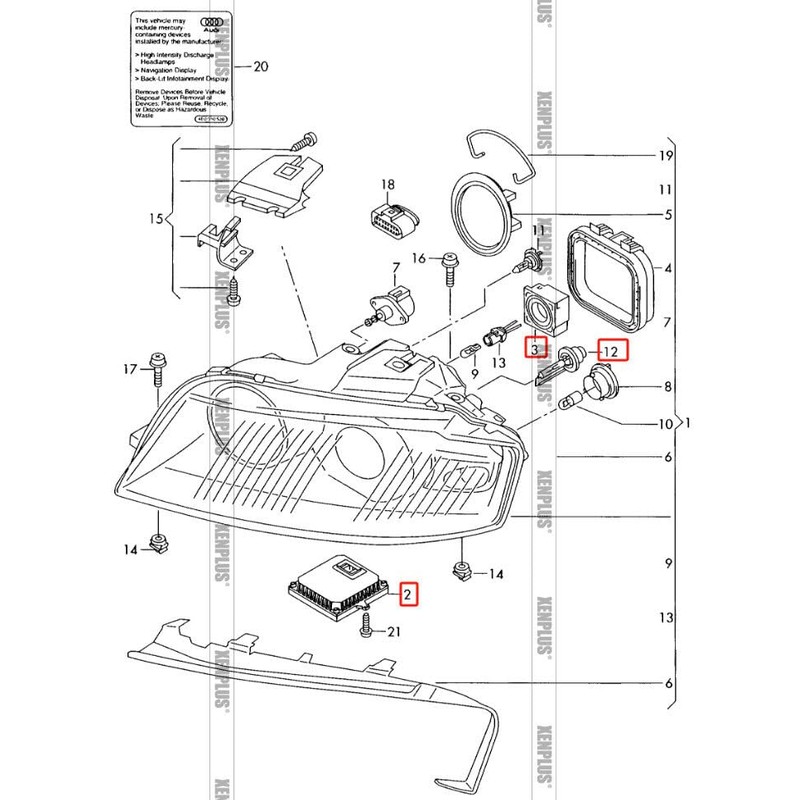 1307329076 for 6 Series X3 xenon lamp ignition module ballast