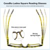 CessBlu 10 Pack Square Eyeglasses for Women with Spring Hinges