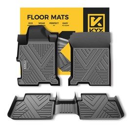 KYX Floor Mats Fit for 2013 2014 2015 2016 2017 Accord, All Weather Protection Floor Liners Includes 1st and 2nd Row Front & Rear, Custom Fit Car Mats TPE Black
