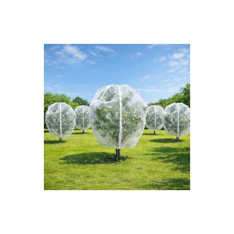 5 Pack 10x10ft Heavy Duty Fruit Tree Netting with Zipper