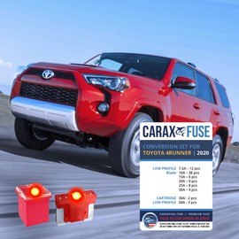 CARAX Glow Fuse Set - Toyota 4RUNNER 2020 - Smart Glow Fuse kit Assortment Glow When Blown LED Automotive Fuse – Smart Auto Glow Fuse Easy Identification