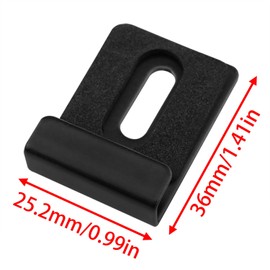 zutisa Metal Mirror Holder Kit Mirror Clips with Screws Rubber Pads Square Mirror Holder for Mirror Hook Easel, etc. (Black 25*36mm with Mounting Screws) 4Set