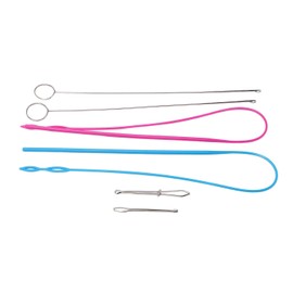Kit de Bucle de Costura de 6 Uds, Juego de Enhebrador con Cordón de Enhebrador, Enhebrador de Cordón Flexible, Gancho Giratorio de Bucle