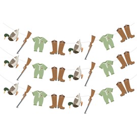 Sursurprise Duck Hunting Baby Shower Decorations, 3PCS Mallard Duck Hunting Banners for Hunting Baby Shower Party Supplies