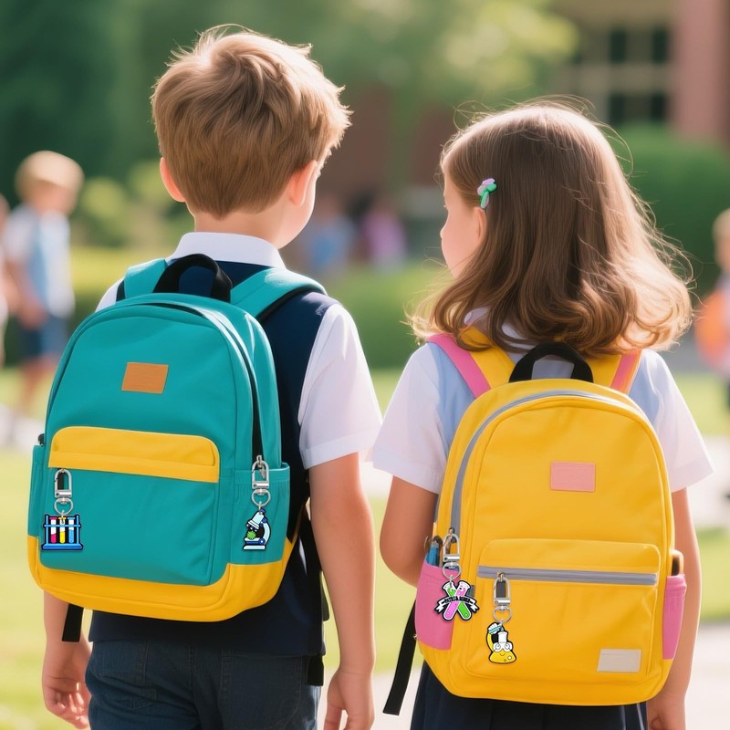 Pabucle Cute Keychains Bulk,30 PCS Different Science Key Chain Accessories