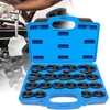 19PC Crow foot Flare Nut Wrench Set 3/8 1/2in Drive