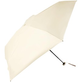 Because Because B-095789 Folding Umbrella, 19.7 inches (50 cm), For Both Rain and Shine, Completely Light Shade, Lightweight, PU Little You, Parasol, Rain Umbrella, Heat Shield, Beige