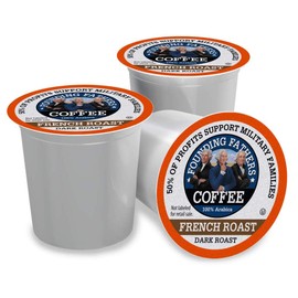 Founding Fathers Coffee Single Serve Pods for Keurig 2.0 K-Cup Brewers, French Roast, 80 Count