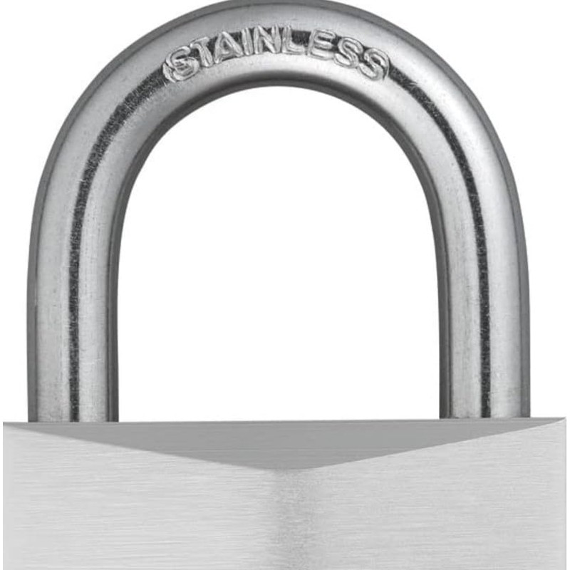 ABUS 28636 Stainless Steel Shackle Brass Padlock with 7341 Reversible