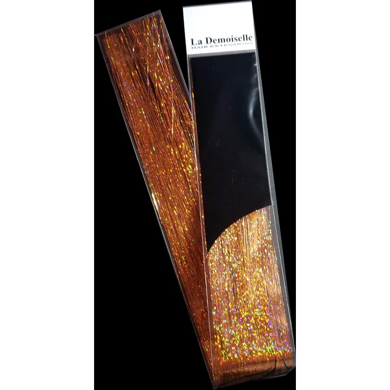 40" Hair Tinsel 100 Strands (Sparkle Copper)