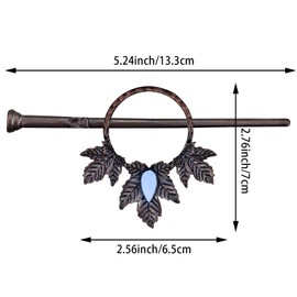2pack Vintage Leaf Bronze Plated Alloy Hairpin, Gothic Hairpin Accessories for Women