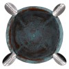 Stinky Cigar Ashtray, Deep Windproof Cigar Ashtray, 4 Stirrups, Patina