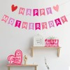 FHGG FHGG Happy Mother's Day Banner Decorations Glitter Pink Best