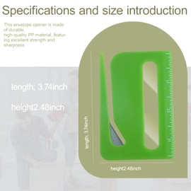 6Pcs Letter Opener，Letter Opener Envelope Slitter with Concealed Blade, Scale and Magnifying Glass，Suitable for Office Workers and Students to Open Envelopes.