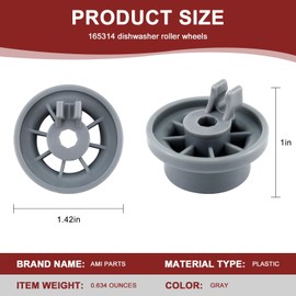 Fonyiunce Pack of 8 Basket Wheels for Dishwashers, Lower Basket Rollers, 30 mm Dishwasher Wheels, Replacement of the Dishwasher Wheel, Dishwasher Basket Rollers, for Bosch, Siemens, Neff and Beko