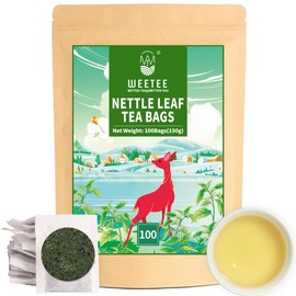 WT WEETEE Nettle Leaf Tea Bags, Made with 100% Pure Stinging Nettle Leaf, Natural Caffeine-free Herbal Tea Rich in Vitamins & Minerals,1.5g x 100 Counts