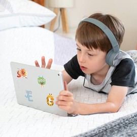 bobiagooo Stickers 200pcs Unique Reusable Vinyl Stickers for Kids Waterproof Gift for Girls & Boys Cartoon numbersletters, Unicorn, Little Monster, Laptop Skateboard Luggage Computer