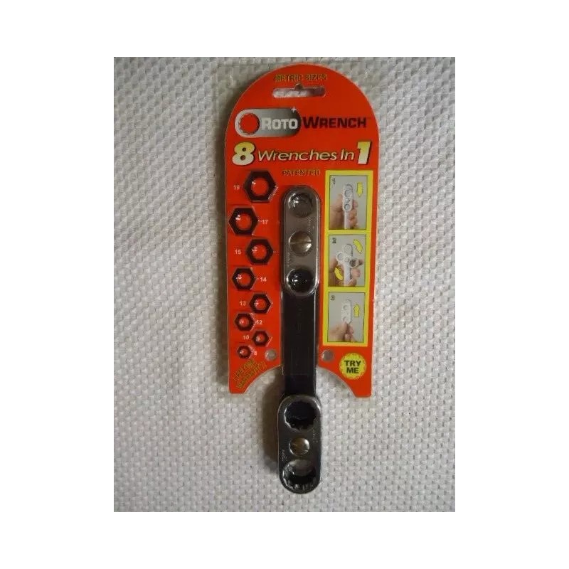 Roto-Wrench 8 sizes Metric Spin Lock Design