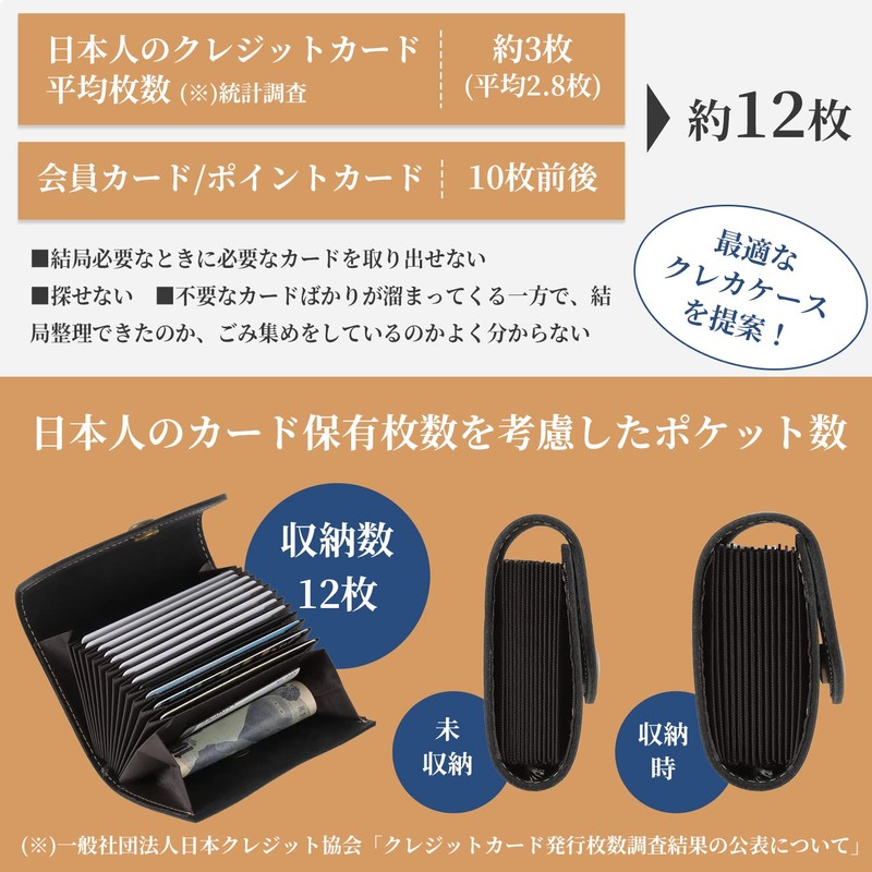 Kameto Bag Manufacturing Credit Card Case, Men's Genuine Leather, Card