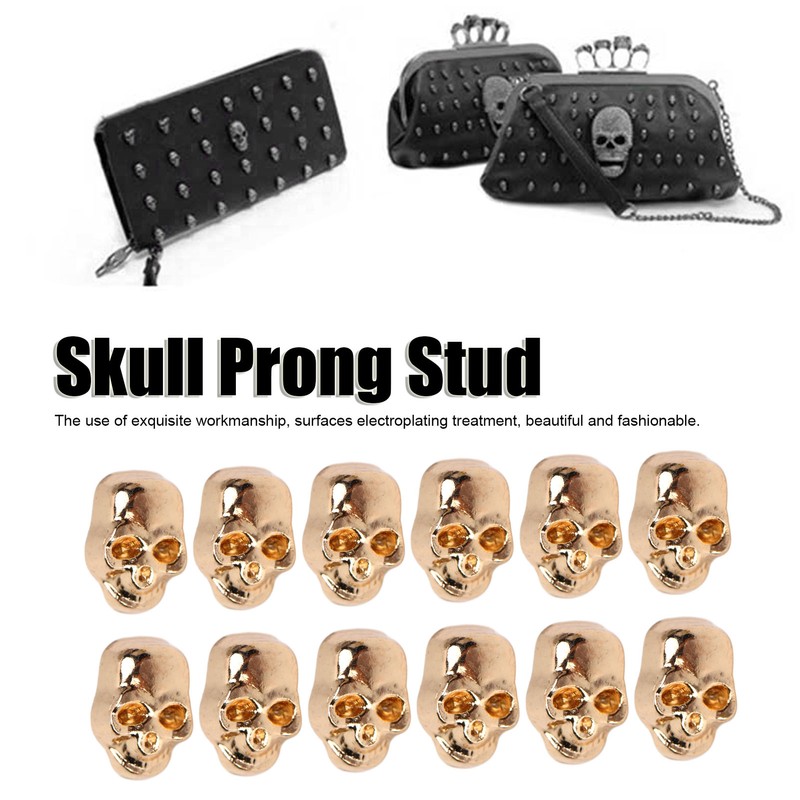 200 Sets Skull Rivets Gothic Style Beautiful Fashionable Skull Stud