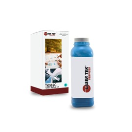 Laser Tek Services Toner Refill Kit Replacement for Kyocera TK-562C TK562C Toner Refill Kit Replacement for use in Kyocera FS-C5300DN FS-C5350DN Printers (Cyan, 1 Pack)- 10,000 Pages