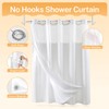 River Dream White Fabric Shower Curtain Set, Cotton Blend, Waffle