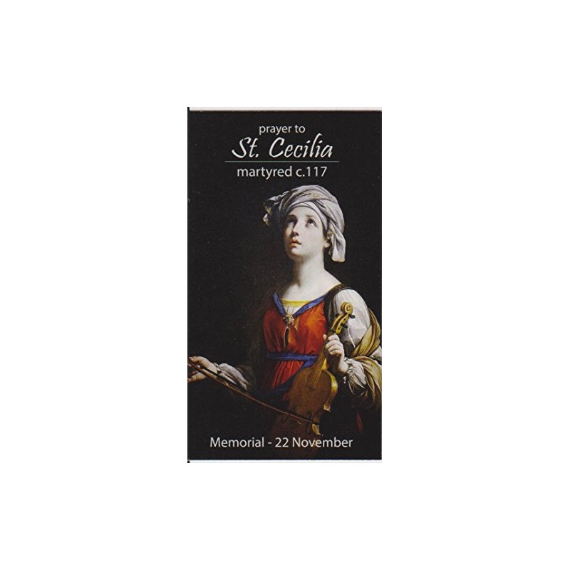 Saint Cecilia Holy Prayer Card Wallet Size