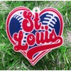 Generic St. Louis Baseball Heart Ornament