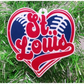 Generic St. Louis Baseball Heart Ornament
