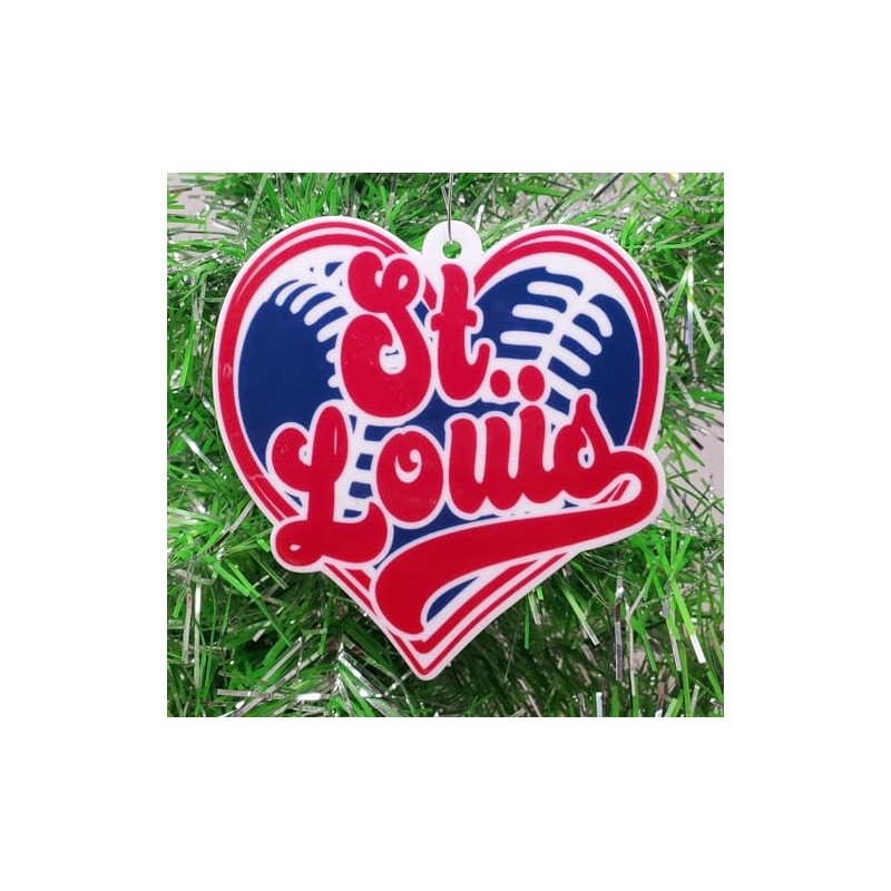 Generic St. Louis Baseball Heart Ornament