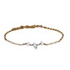 Howlite Beaded Chain Anklet in Bronze