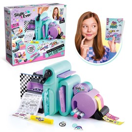 Style 4 Ever Scrapbooking 3 in 1 Station, 150+ Accessories Included, Hours of Creative Fun, Scrap and Customize Your Favourite Notebook, Embossing, Stickers, Tape, Stencils, Endless Possibilities
