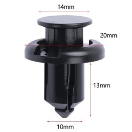 Kuskins 20PCS 16mm x 20mm ABS Car Push Retainer Clips - Automotive Replacement Fasteners for Honda CR-V/Accord/Civic, Acura Door Trim & Bumper Panel Clips