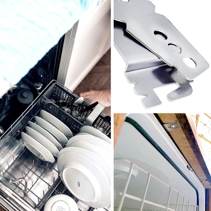 2 Pack Dishwasher Mounting Bracket, Undercounter Dishwasher Bracket, Dishwasher Clips,