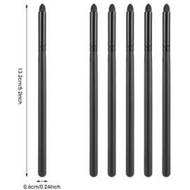COMNICO Eyeliner Smudge Brush, 6 Pcs Smudge Makeup Brush Eye Shadow Brush Small Flat Bristles for Blending Eyeliner Smokey Eye Soft Eye Shadow Applicators Sponge Makeup Tool for Eyeshadow Eyebrow