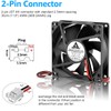GDSTIME 2-Pack 80mm x 80mm x 25mm 24V Brushless DC