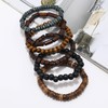 MILAKOO 6Pcs Wooden Bracelet Multilayer Grunge Set Stretch Bracelets Wrap