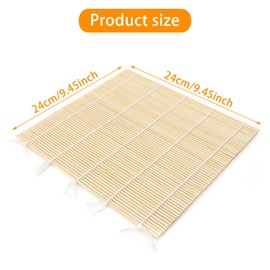 LZYDKH 6PCS Sushi Mat, Sushi Rolling Mat 24cm x 24cm Sushi Kit Sushi Roller Natural Bamboo Mat Set for Beginner DIY Making Sushi