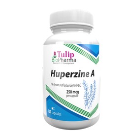 Huperzine A 250mcg 120 Capsules, 3rd Party lab Tested, High Strength Supplement, Gluten and GMO Free
