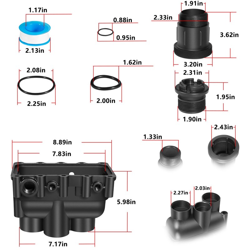 Pool Heater Manifold Replacement Parts Kit Fit For Pentair MasterTemp