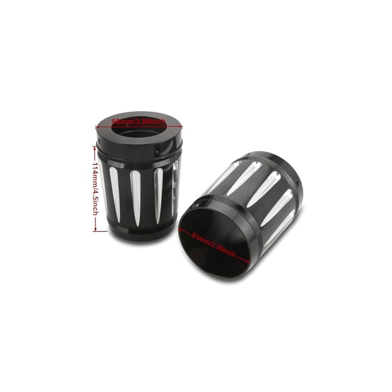 For Harley 4'' Mufflers End pipes Caps Road King FLHR