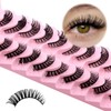 FADLASH False Eyelashes 10 Pairs Faux Mink Lashes Wispy Fake