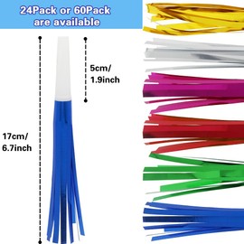 Lovecheer 60PCS Noise Makers Party Blowers Horns Multicolor Blowouts Whistle Cheer Adults Sports Team Spirit Birthday Wedding New Year