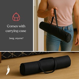 Portable Glory Hole Wall Kit Luxury Design & Carry CASE – Adjustable Tension Rod Mount for Doorways – Durable Washable Fabric Curtain - Easy Setup in 1 Minute - No Drilling or Adhesives Required