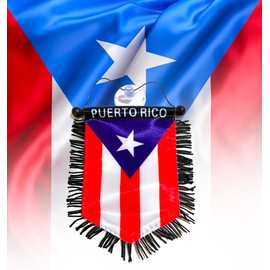 Puerto Rico flag for car Puerto Rican accessories mini banner hanging decoration for cars home wall door window