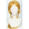 Linfairy Womens Long Blonde Wig Halloween Cosplay Wigs with 2